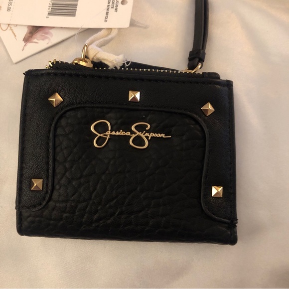 Jessica Simpson Addison Faux Leather Mini Bifold Wallet Color Meteorite NWT - Picture 6 of 11